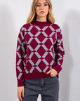 MAGLIA LUPO GEOMETRICA