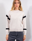 MAGLIA FRAPPE MANICHE BICOLOR