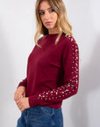 MAGLIA PERLE MANICHE