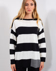 MAGLIA RIGATA IN LANA/COTONE