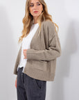 CARDIGAN PIZZO MISTO ALPACA