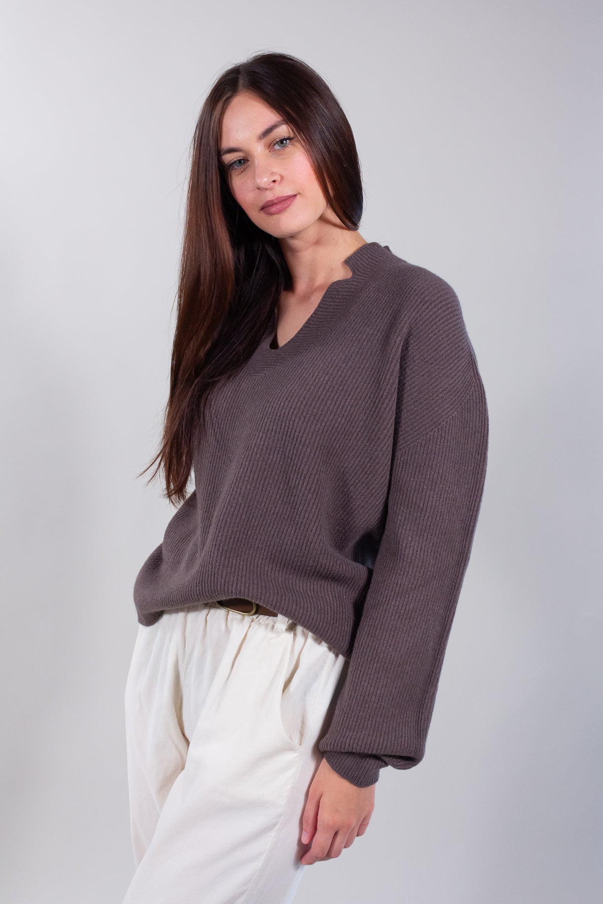 MAGLIA V MANICA SBUFFO