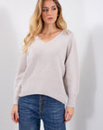 MAGLIA V MISTO LANA/CASHMERE