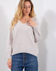 MAGLIA V MISTO LANA/CASHMERE