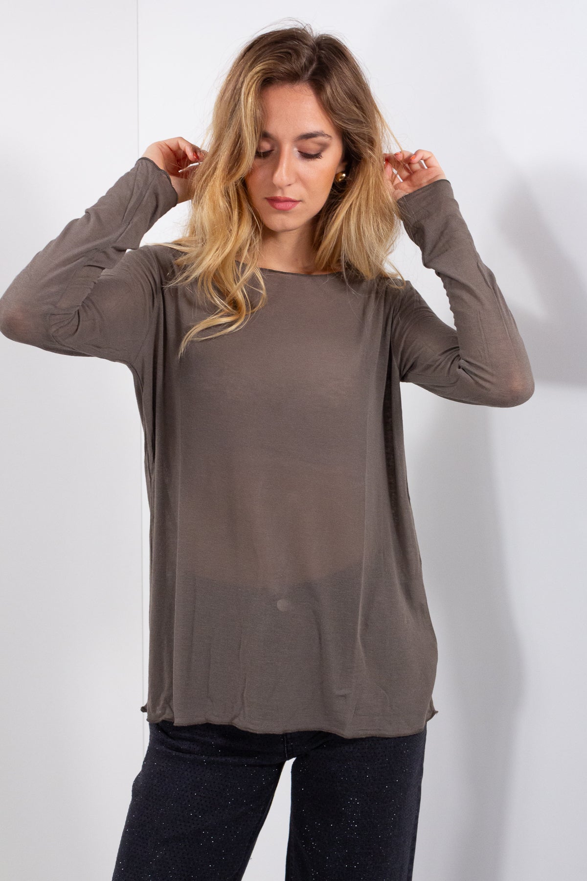 CASHMERE MIXED INTERMEDIATE SWEATER