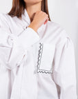 CAMICIA TASCHINO RICAMO