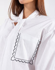 CAMICIA TASCHINO RICAMO