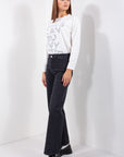 JEANS PALAZZO STRASS