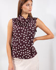 MAGLIA SMANICATA POIS