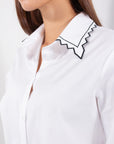 CAMICIA COLLO RICAMATO