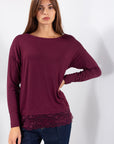 MAGLIA KIMONO + PIZZO