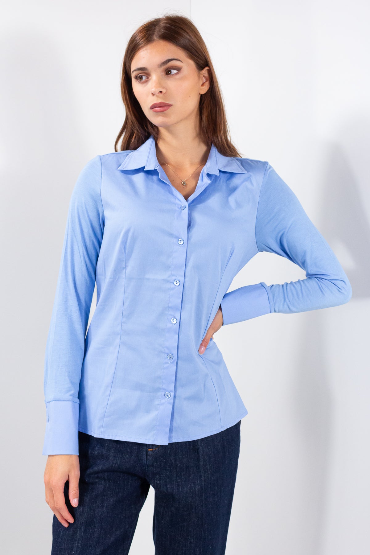 CAMICIA BASICA DOPPIO TESSUTO