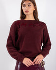 MAGLIA SCRITTA AMORE PAILLETTES