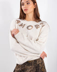 MAGLIA SCRITTA AMORE PAILLETTES