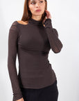 MAGLIA MISTO CASHMERE CUT OUT