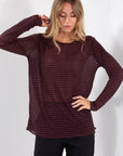 MAGLIA MISTO CASHMERE INTERM RIGHE + LUREX