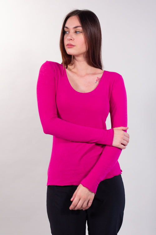 MAGLIA SCOLLATA MISTO CASHMERE