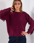 MAGLIA MANICHE FRANGE