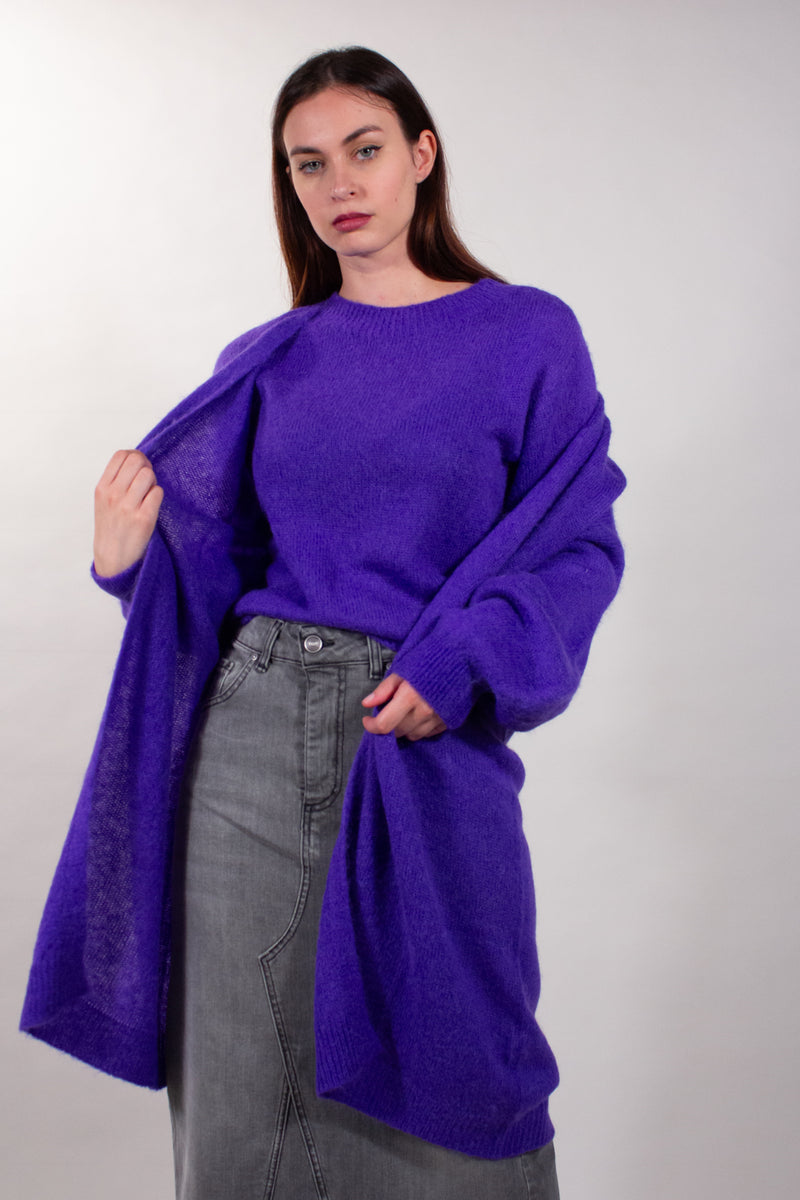 CARDIGAN RASATO MOHAIR