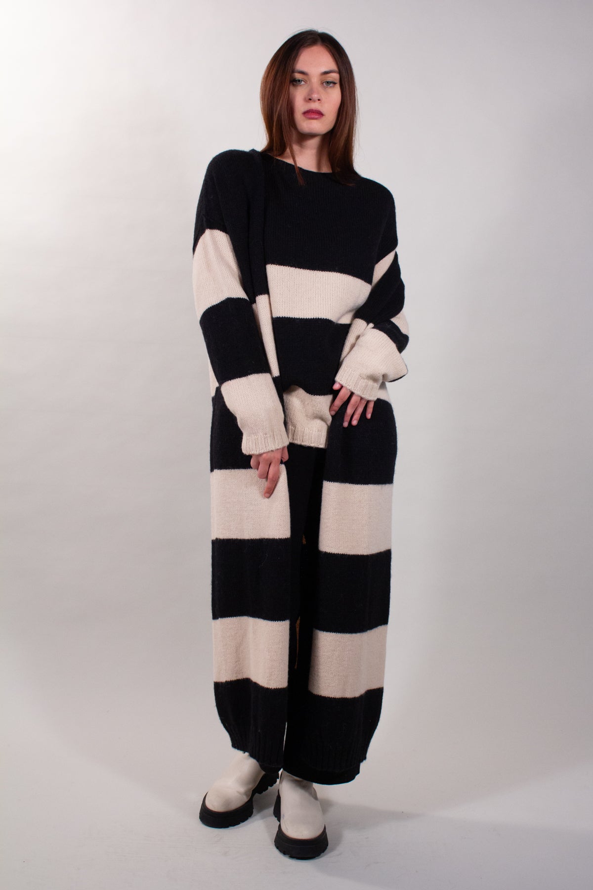 MAXI STRIPED CARDIGAN
