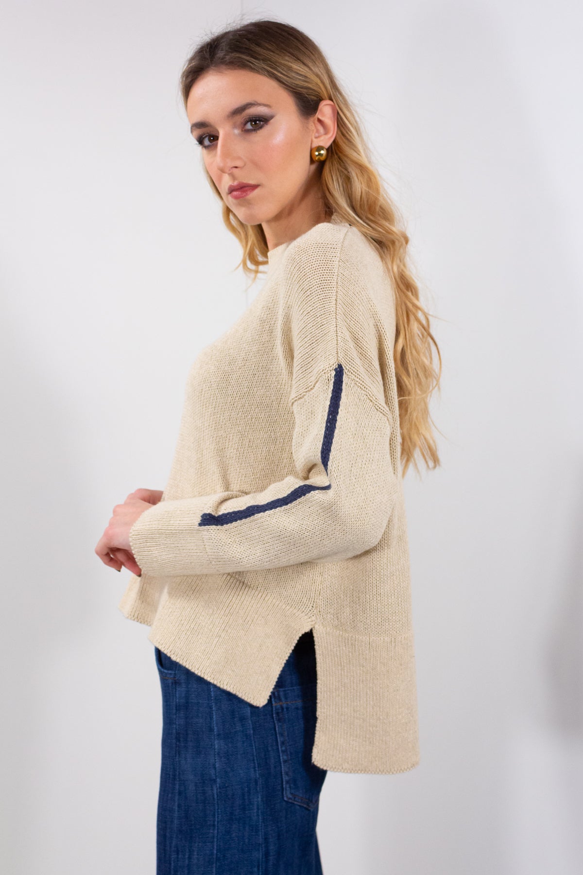 MAGLIA RIGA CENTRALE BICOLOR