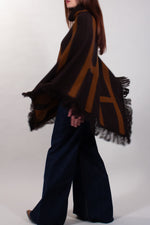 PONCHO BICOLOR FRANGE