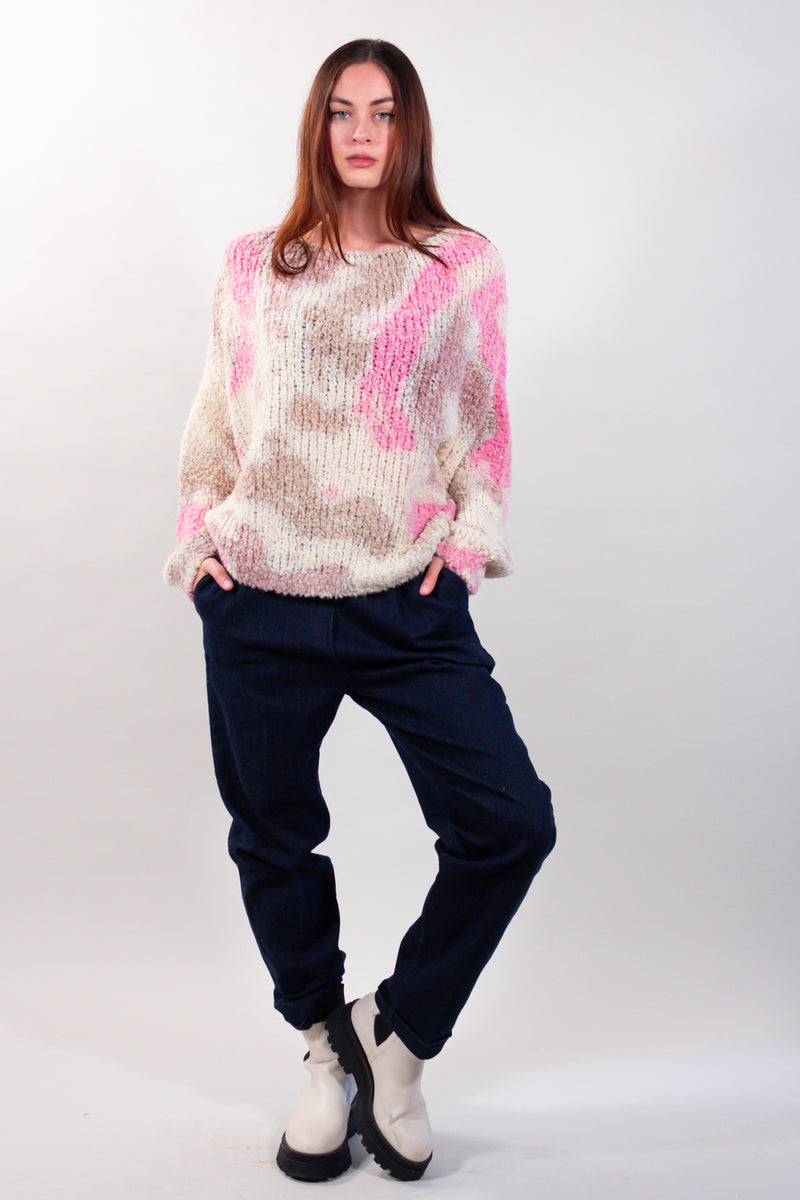 MAGLIA BOUCLE' TIE DYE