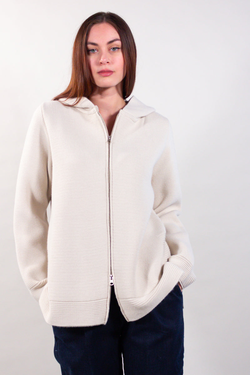 GIACCA ZIP CAPPUCCIO