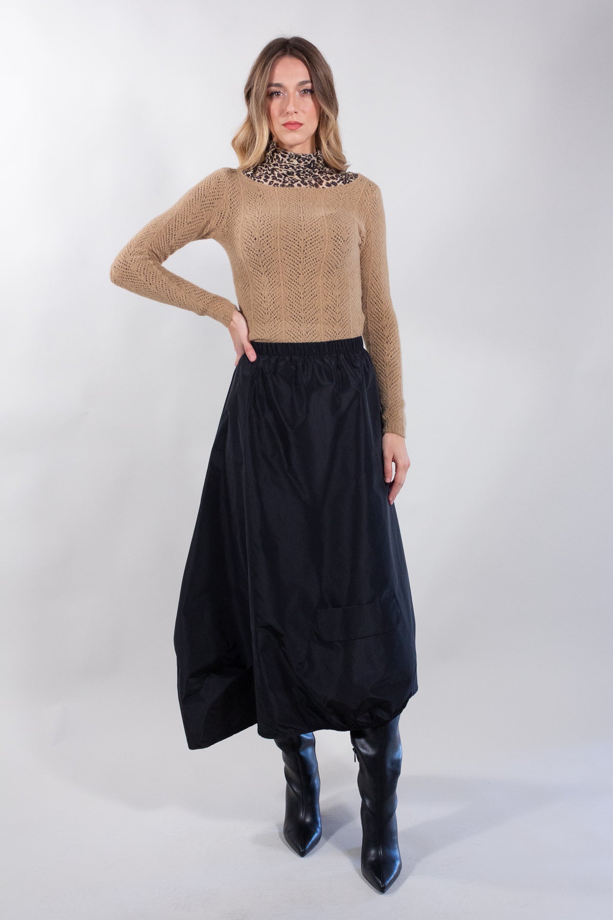 TAFFETA POCKET SKIRT