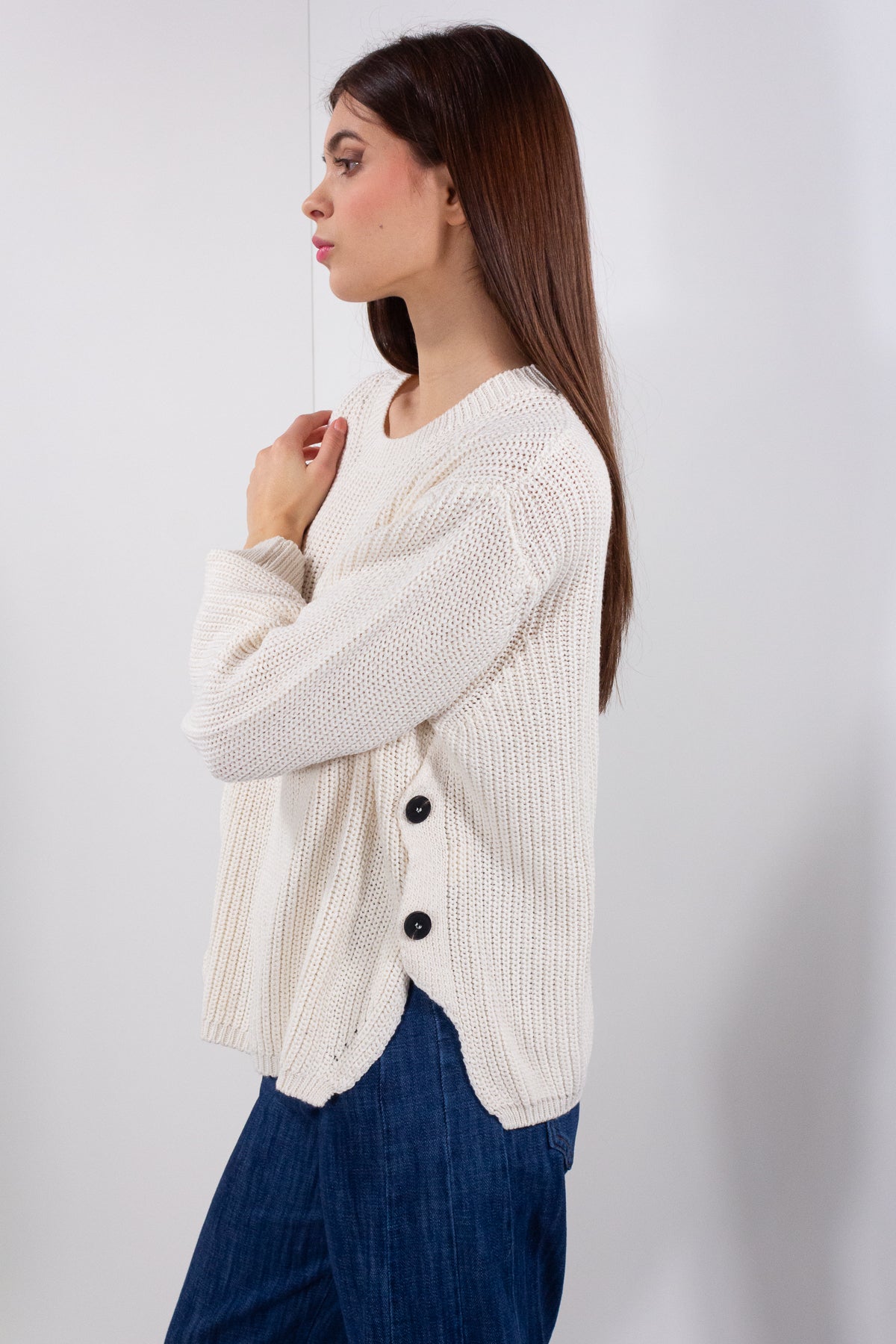 MAGLIA BOTTONI FIANCHI