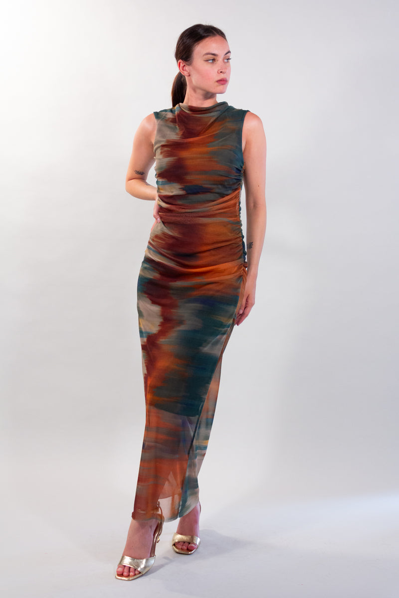ABITO DRAPPEGGIO TIE DYE