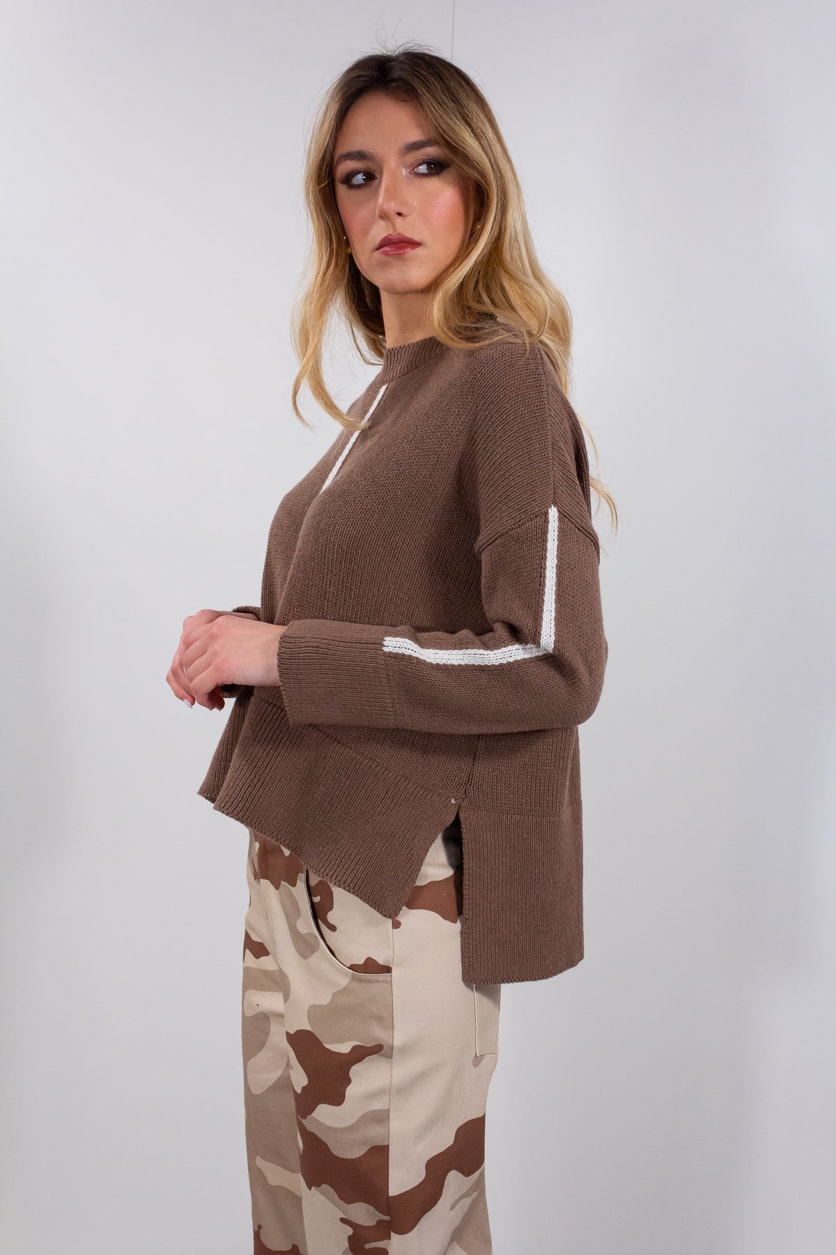 MAGLIA RIGA CENTRALE BICOLOR