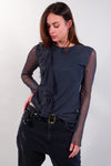 MAGLIA FRAPPA TULLE