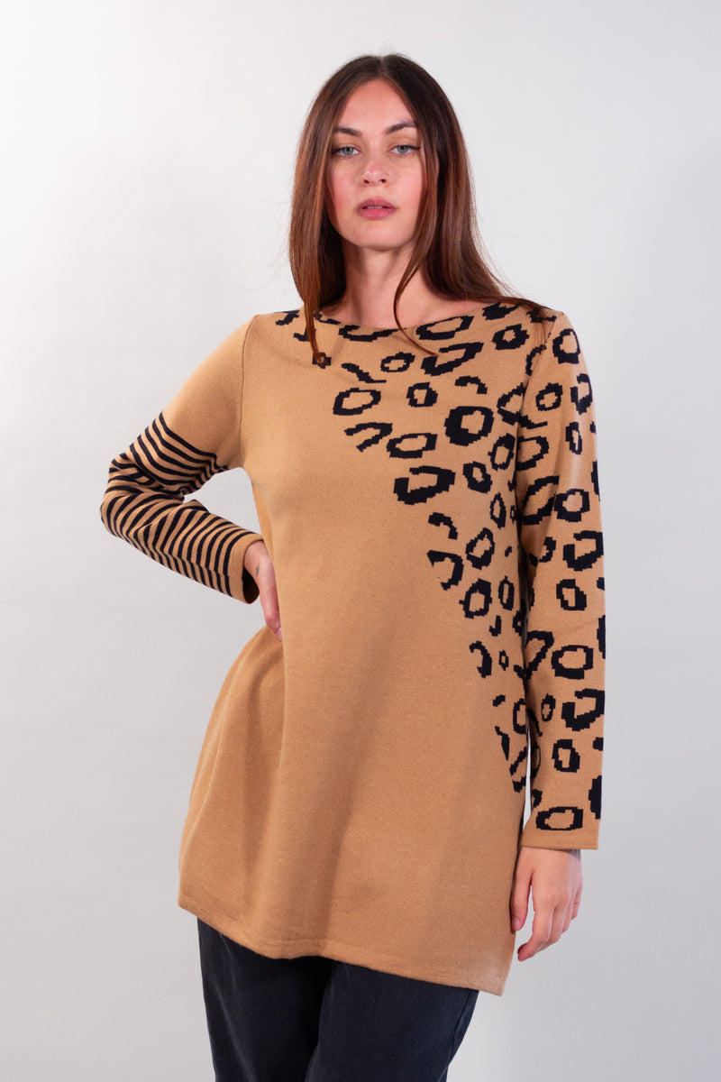 MAGLIA LUNGA MACULATA + RIGA