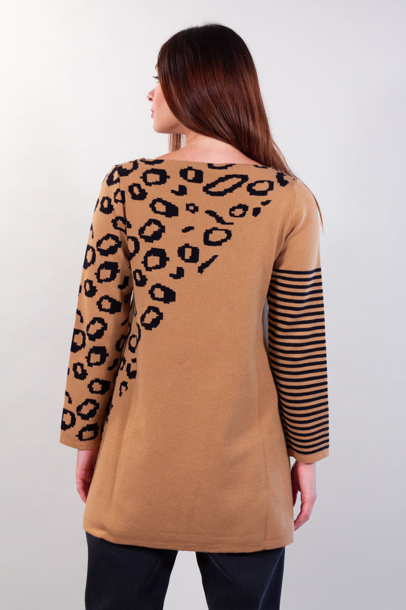 MAGLIA LUNGA MACULATA + RIGA