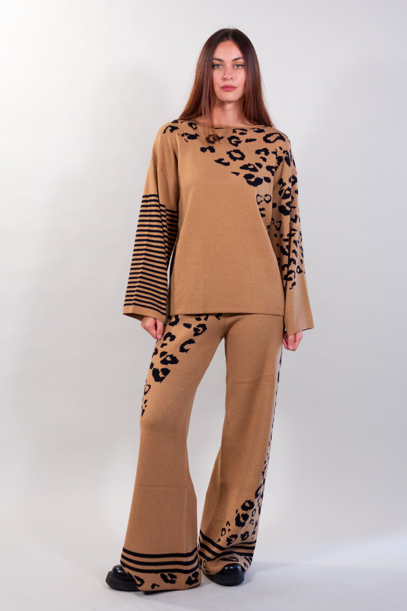 PANTALONE PALAZZO MACULATO