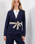 GIACCA DENIM + CINTURA