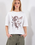 T-SHIRT CROP STAMPA