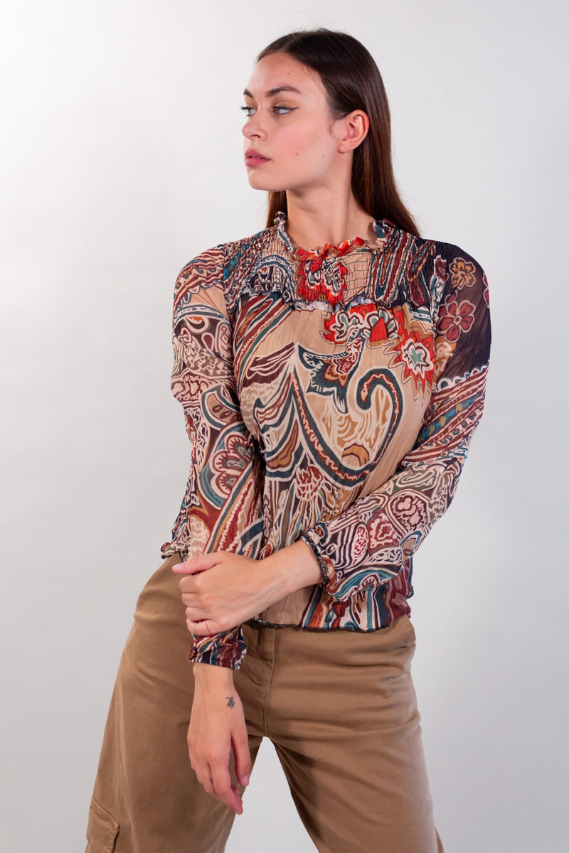 MAGLIA TULLE ARRICCIO