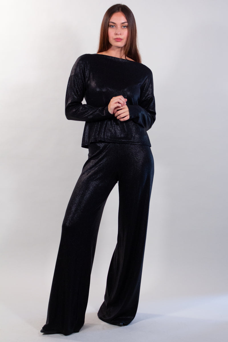 PANTALONE PALAZZO GLITTER