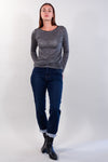 MAGLIA SLIM LUREX + ECOPELLE