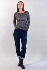 MAGLIA SLIM LUREX + ECOPELLE