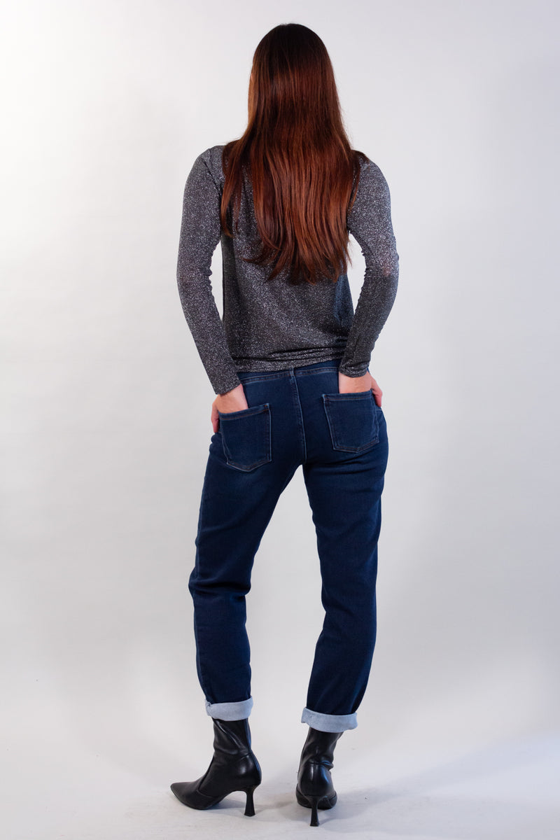 JEANS SKINNY ELASTICO EFFETTO FELPA