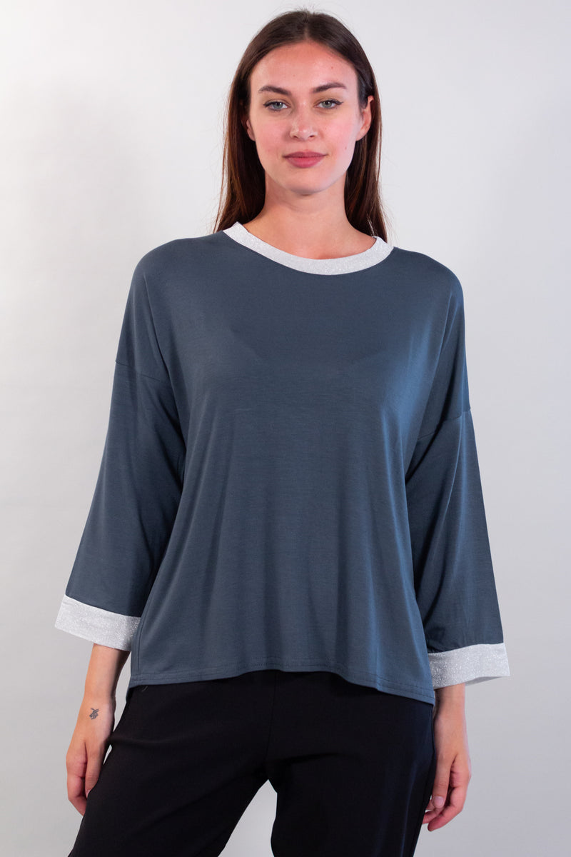 MAGLIA SMILE BORDO LUREX
