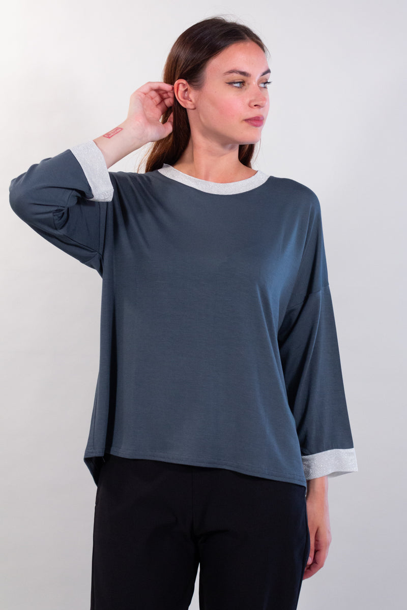 MAGLIA SMILE BORDO LUREX