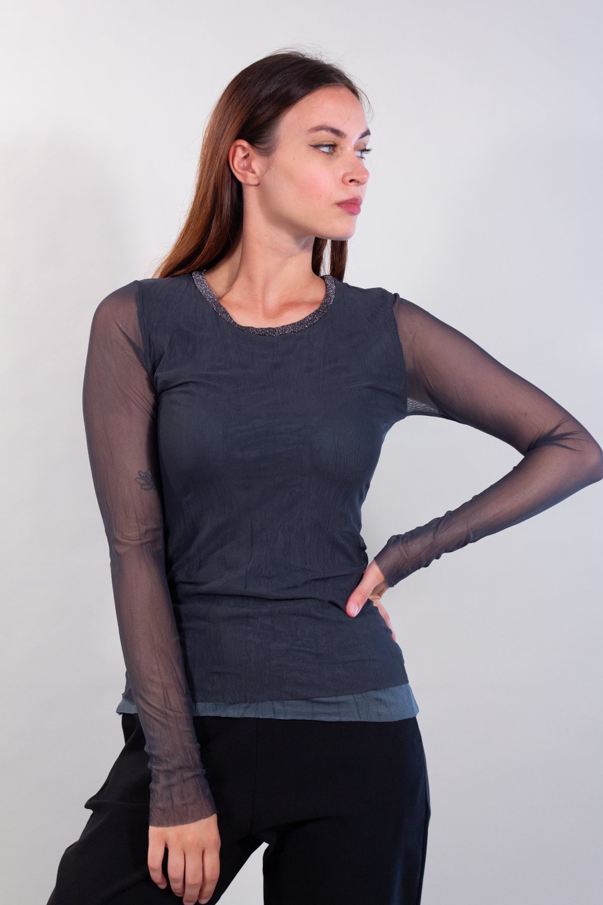 TULLE + LUREX SWEATER