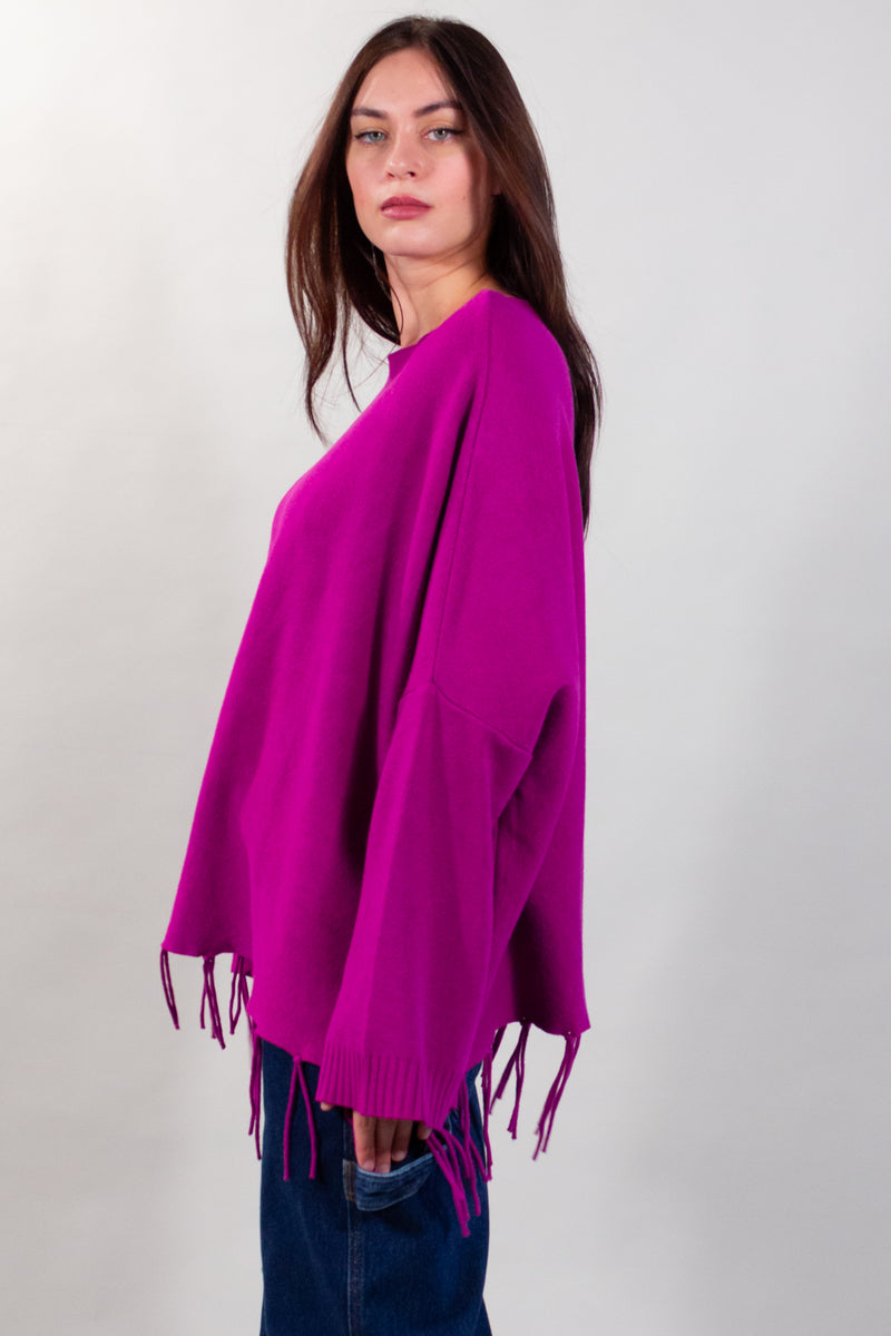 MAGLIA AMPIA FRANGE
