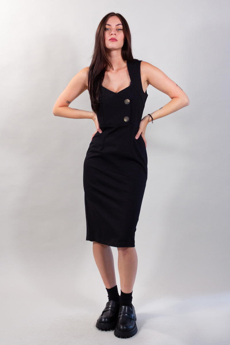 ABITO MIDI SCOLLO CUORE