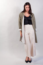 CAPPOTTO CINTURA PANNO STAMPATO