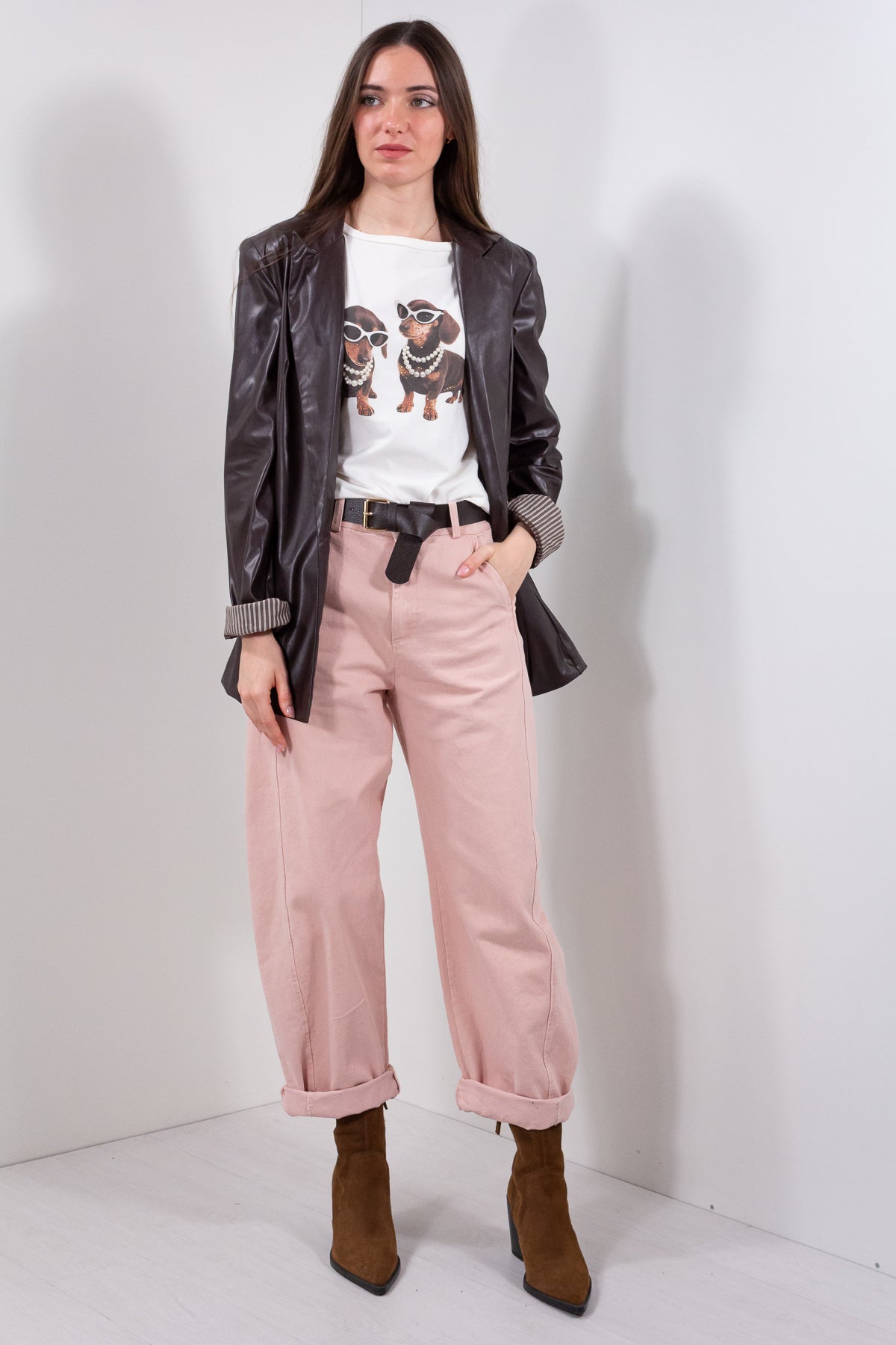 PANTALONE MOMFIT GABARDINA